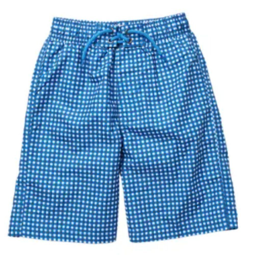 Beach Bros. Gingham Swim Trunks Midnight Blue check NWT